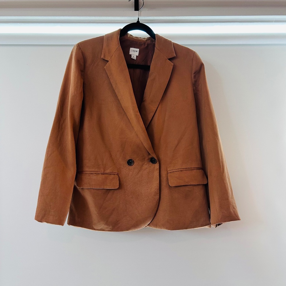 J.Crew Drapey Twill Double-Breasted Blazer - Picture 6 of 7